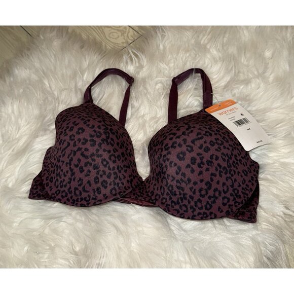 Warners 01593 This Is Not A Bra Full Coverage T-Shirt UW Womens 36B Purple New - Picture 1 of 6
